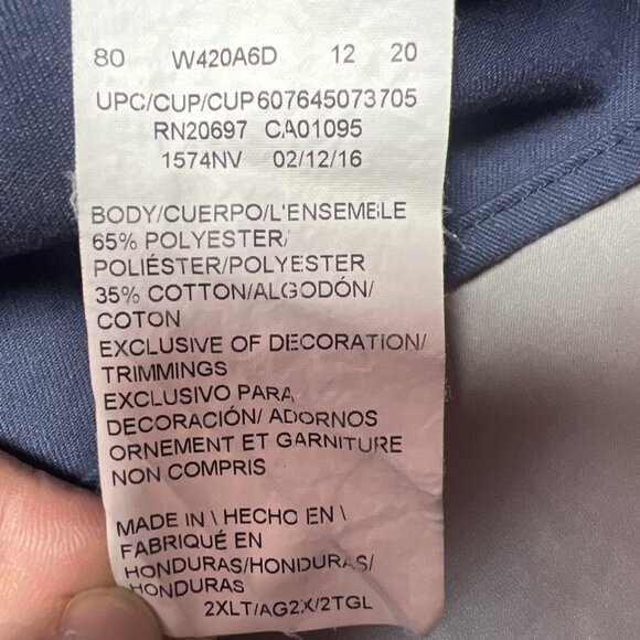 DICKIES MEN'S BLUE BUTTON UP WORK SHIRT SHORT SLEEVE SIZE 2XL 1574NV 2/12/16 - Picture 4 of 16